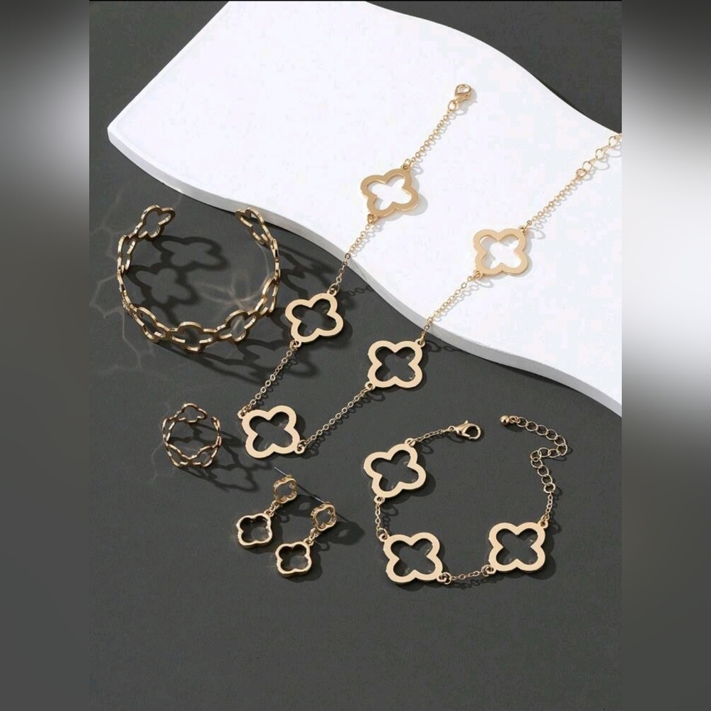 18k gold plated jewelry set
